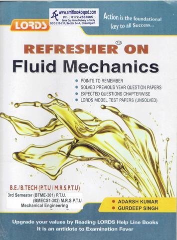 Lords Refresher on Fluid Mechanics BTech 3rd Sem PTU (NEW)