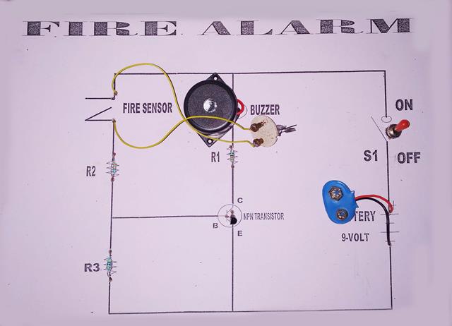 Fire Alarm Working Model with Printed Report