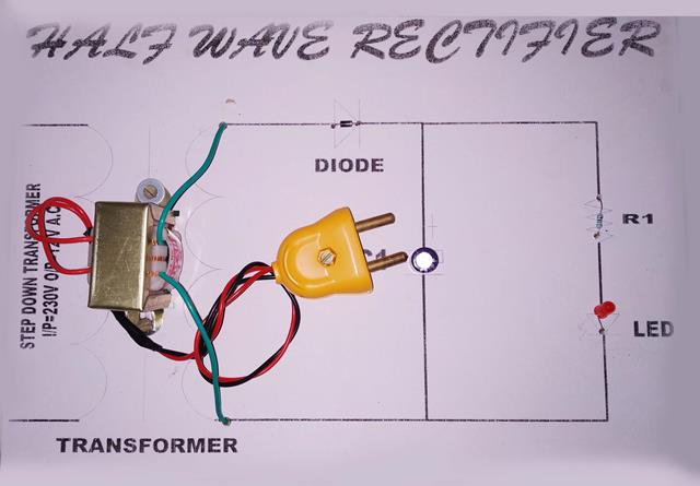 Half Wave Rectifier Working Model with Printed Report
