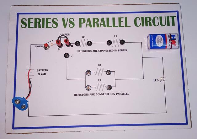 Resistance in Series and Parallel Working Model with Printed Report