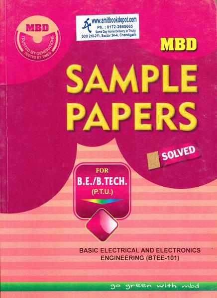 MBD Sample Paper Basic Electrical and Electronics Engineering for BE and BTech 1st Year PTU