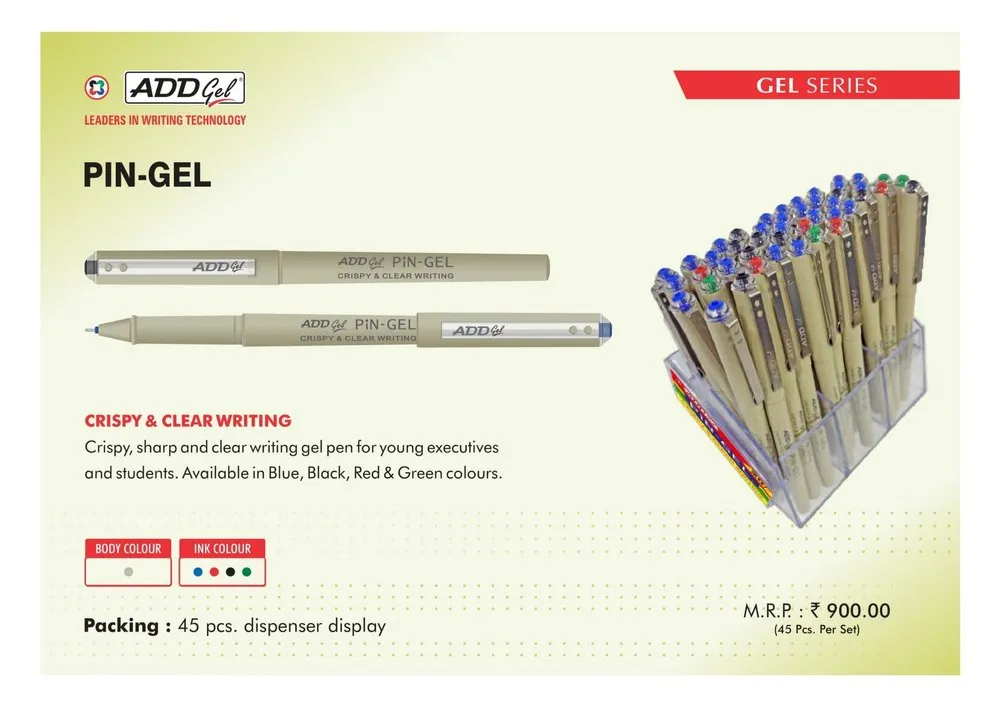 ADD Gel  Pin Gel Crispy And Clear Writing