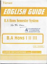 Varun English Guide for BA Hons I/II/III PU (OLD)