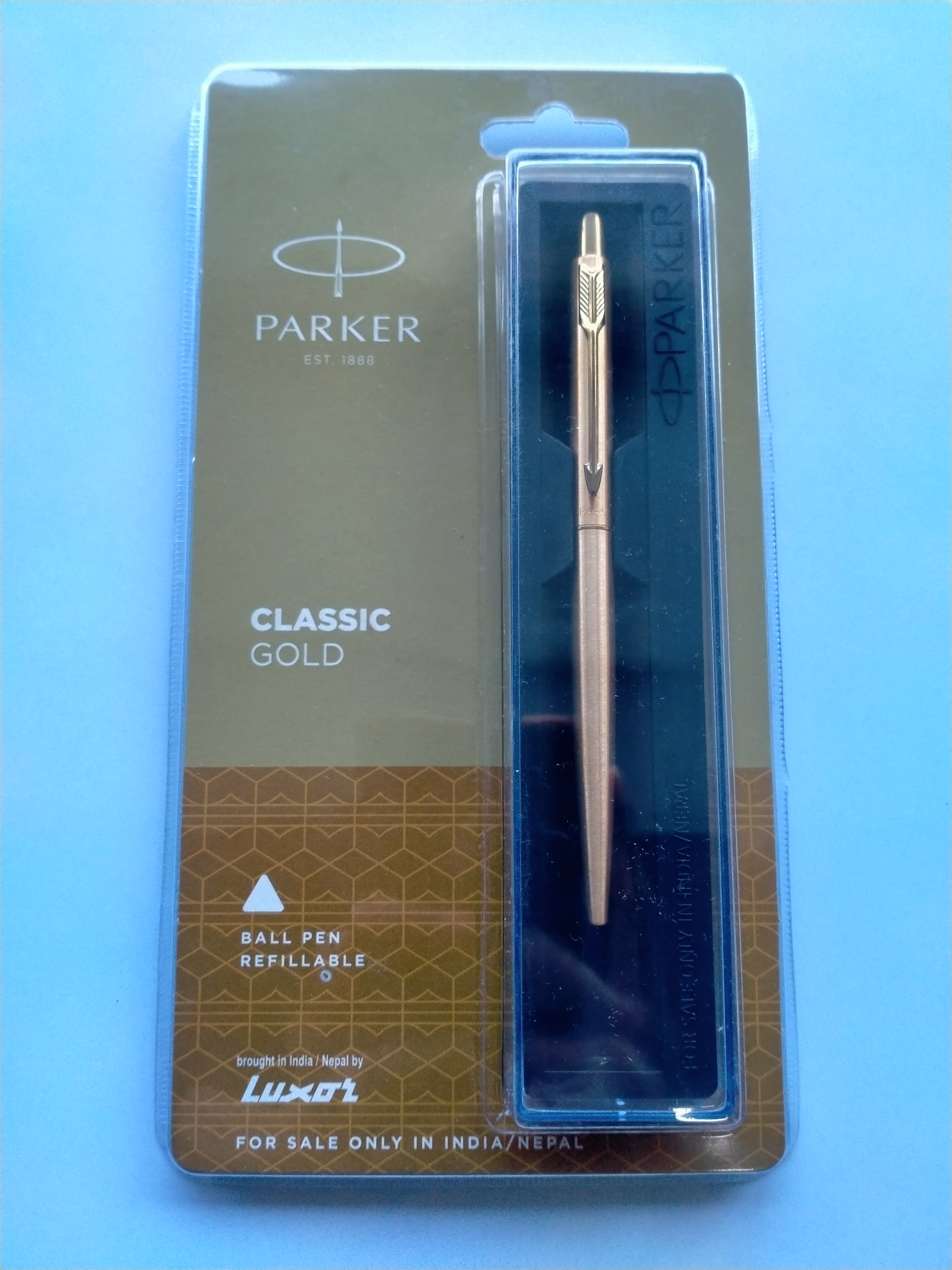 Parker Classic Gold Ball Pen with Click Mechanism