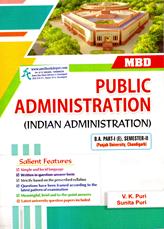 MBD Public Administration (Indian Administration) for BA 2nd Sem PU (English Medium)