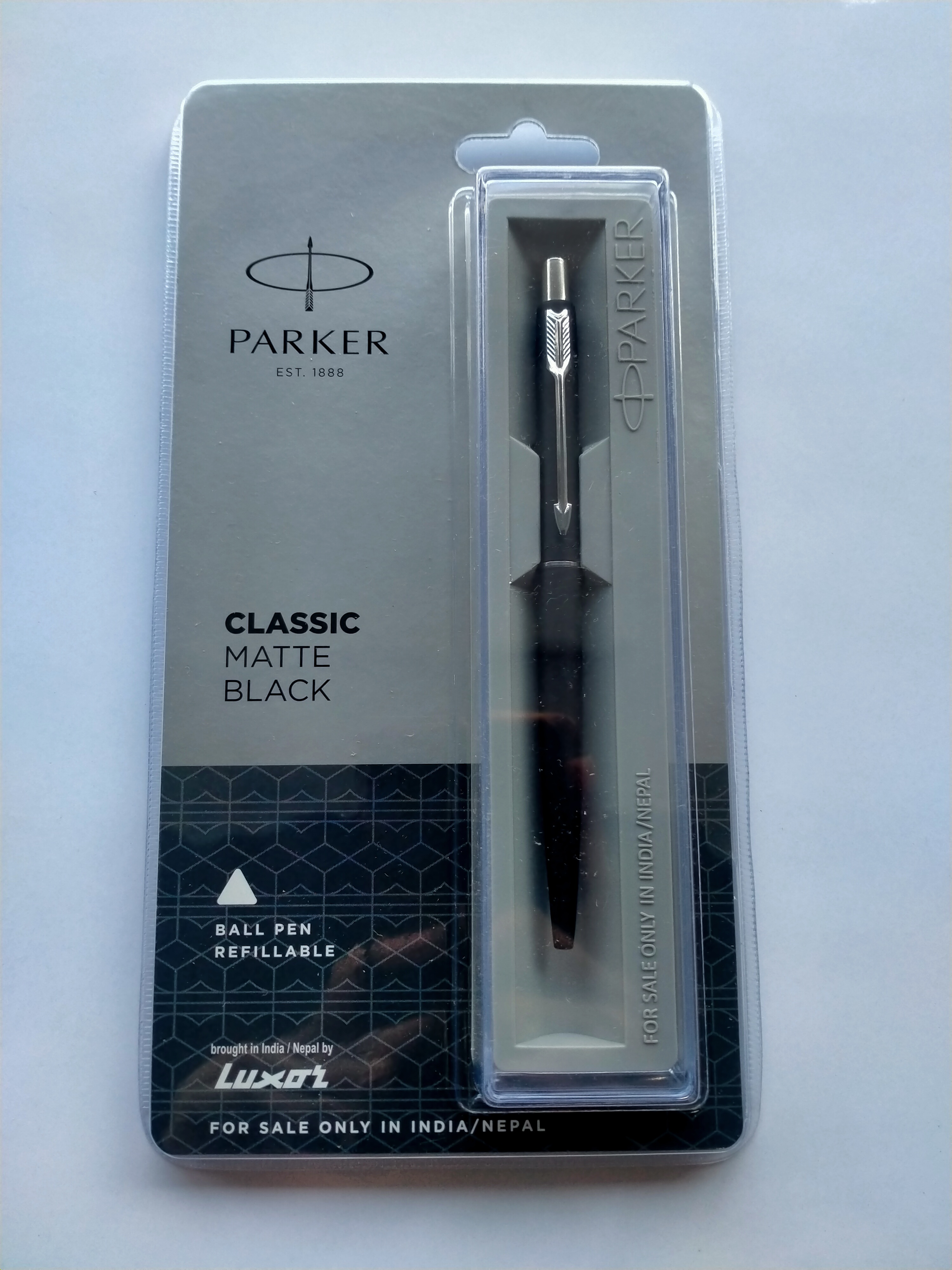 Parker Classic Matte Black Ball Pen with Click Mechanism