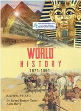 Mohindra World History From 1871 to 1991 BA 6th Sem PU