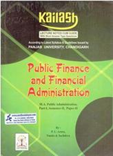 Public Finance And Financial Administration For M.A. Semester 2 PU Chandigarh