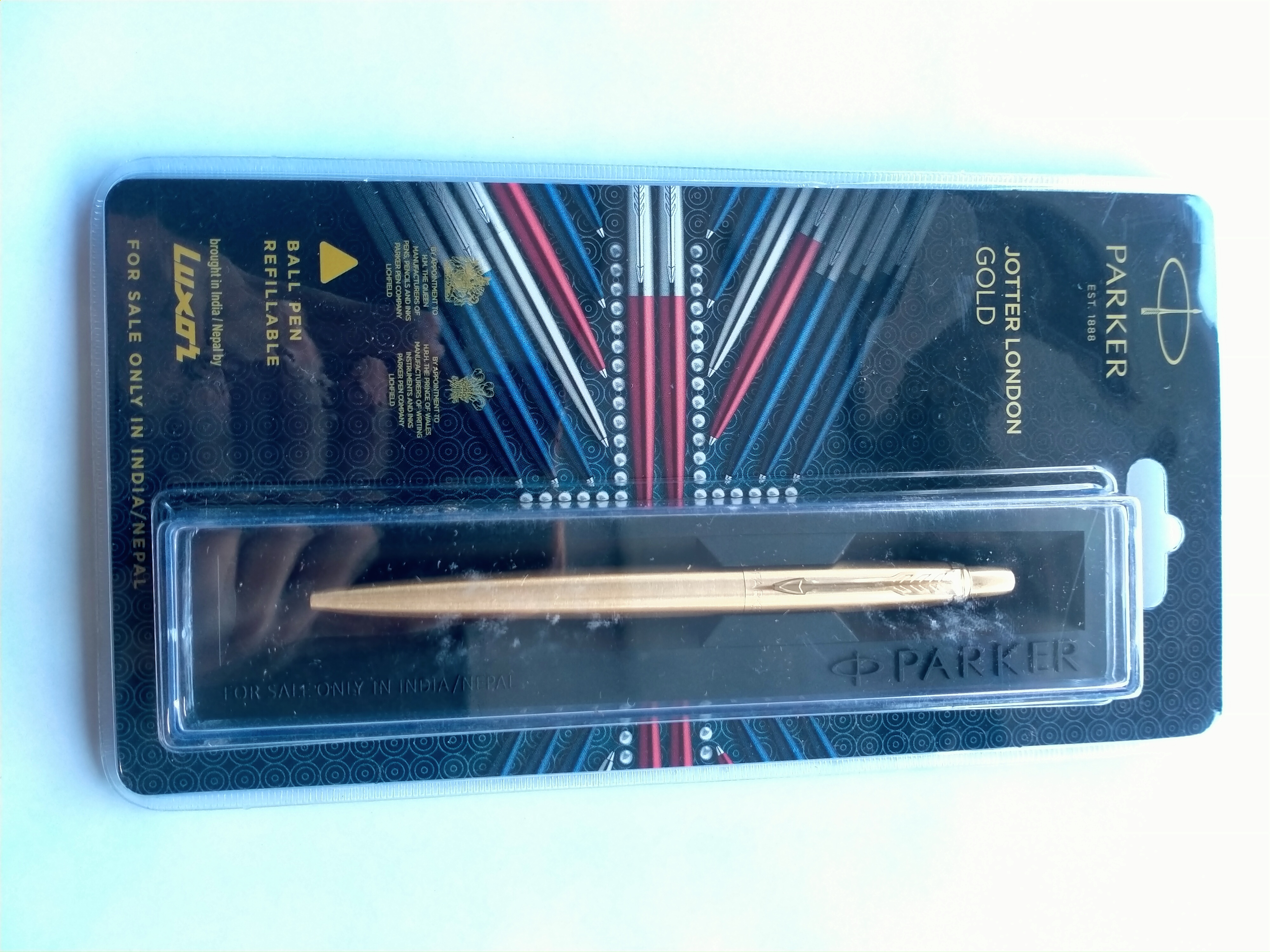 Parker Jotter London Gold Stainless Steel Ball Pen with Click Mechanism